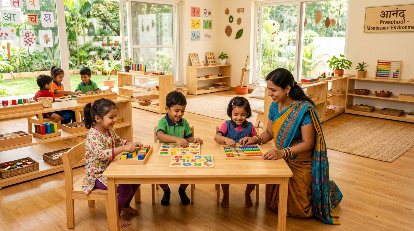 Children learning together at Global Kids Preschool