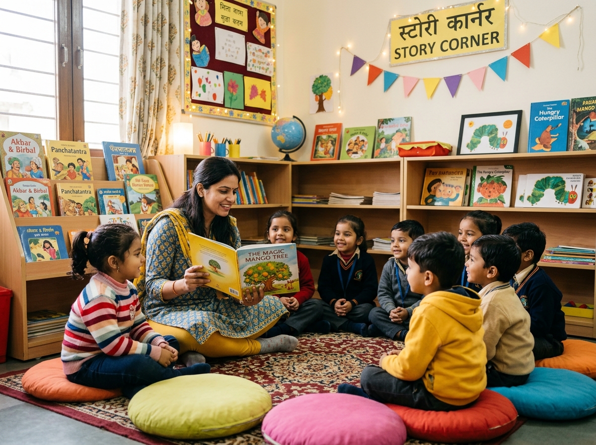 Reading Corner at Global Kids Preschool